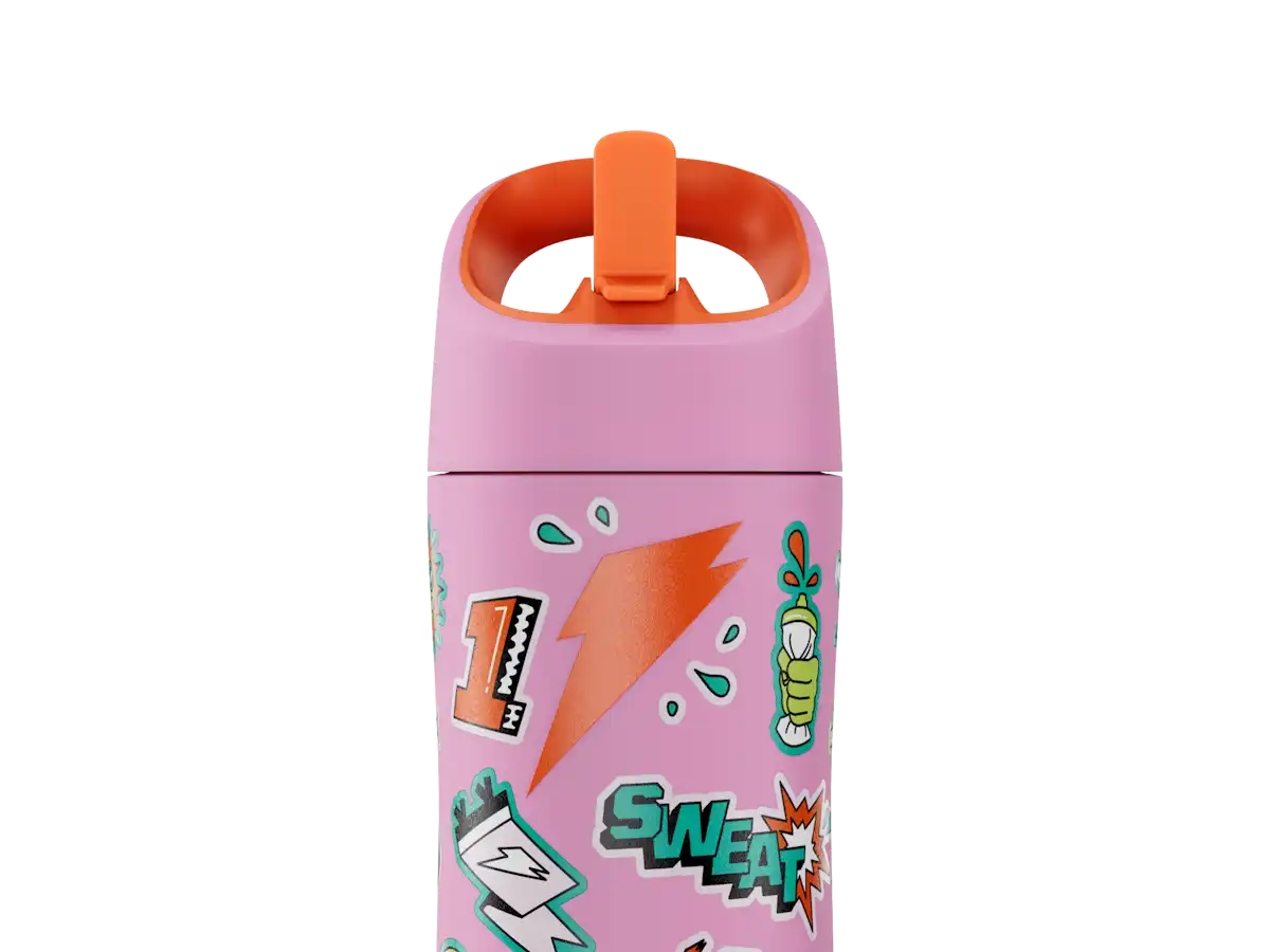 Rookie bottle pink with stickers